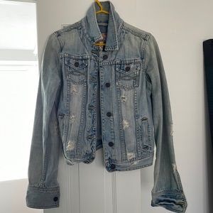 Vintage A&F Distressed Denim Jacket